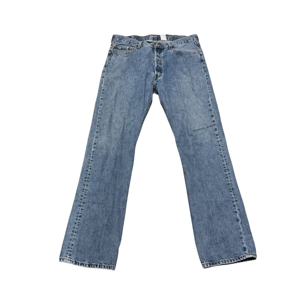 VTG Y2K Levi's 507 Button Fly Jeans Blue Men's Size 38 x 36 Black Batwing Tag